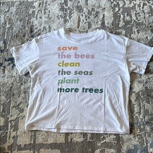 Target White Kids T-Shirt with Colorful Eco Message